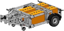 Mobile frontal trailed fence OMFP. OMFP-70 modification, category O1