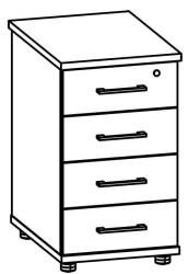 Galant Series 8629 Four-Drawer Side Cabinet