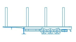 Three-Axle Log Transport Semi-Trailer 871555
