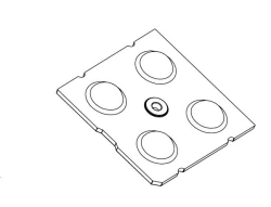 LED Light Fixture Lens AMT-NV-50x50-5050(4)-90-PC