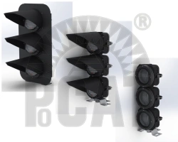 Metro-Type Traffic Light Heads with LED Optical Systems