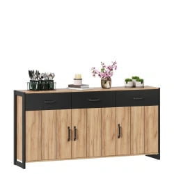 Combined Cabinet Techno LD.678220.000 (White Craft Oak / Gray Slate)
