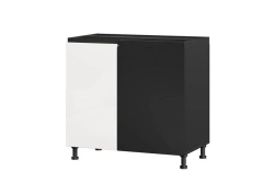 Kitchen Cabinet Facade 1000 Left (White Gloss/Black) - Sherwood LD.281190.000