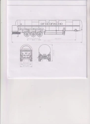 Liquefied Natural Gas Semi-Trailer Tank PPC-T-SPG-3, Type P3, Modification 96833-0000010-08 with Pump
