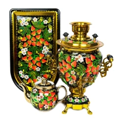 Electric Samovar Set 3 Liters with Artistic Painting