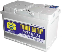 Premium Lead Acid Starter Battery TYUMEN BATTERY 6СТ-77L