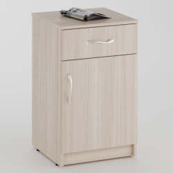 Stationary Cabinet with 1 Drawer and 1 Door with Shelf