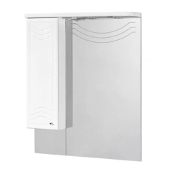 Aquaton Домус 95 Left White Mirror Cabinet 1A001002DO01L1.A001.0.02D.O01.L