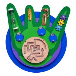 Montessori-Inspired Busy Board "Sputnik" BZK-030 for Kids 3-7