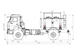 Food Liquid Transport Tank Truck AЦВ 4671Р4-20 on Kamaz 43502-D5