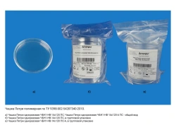 Polymer Petri dish according to TU 9398-002-54287340-2010: Disposable Petri dish ChBN1-NV-14x120-A PS