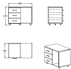 Document Storage Cabinet for Office Supplies - Series 344