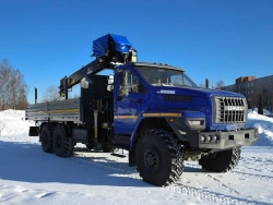 Multifunctional Truck with Hydraulic Loading Crane on Ural 4320 Base, Model U0K02N-4Z020