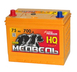 Lead-Acid Starter Battery for Internal Combustion Engines 12V 75Ah Asia 90D26 Medved