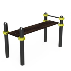 Horizontal Gymnastics Bench with Foot Fixation for Supine Body Lift Test