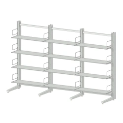 Single-Sided Metal Library Rack for Documents (2760x600x1730 mm)