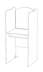 Single Desk for Foreign Language Classroom with Acoustic Partitions 7th Grade