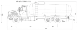 Vacuum Tank Truck MB/MVS 4671R1-40 on Ural 73945-01 Chassis