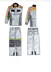 K-1 Men's Work Suit for Protection Against Industrial Contaminants