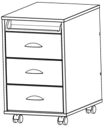 Mobile Cabinet for School and Office Supplies TUV.15