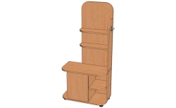 Duty Corner Shelf Unit with Cabinet and Open Shelves - Model UD-1