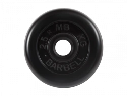 Rubber-Coated Standard Disc, Black, 26mm, 2.5 kg - MB-PltB26-2.5