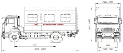 Medical Service Van on KAMAZ Chassis Model 57510 Modification 57580Z