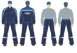 Men's Protective Work Suit (Jacket and Pants) for General Industrial Pollution and Mechanical Protection - Transneft Monitoring