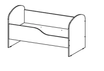 Children's Bed with Guard Rail for Safe Sleeping (Alliance-S Brand)
