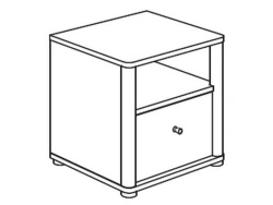 Stylish Nightstand with Storage - Modern Design