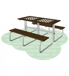 Outdoor Table with Benches (Plywood FSF) Romana 302.06.00-01