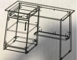 Educational Table with Closed Shelves, Model 1-T-2