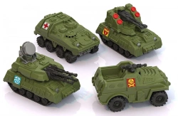 Military Series Miniature Vehicles Set of 4 (Blister Pack)