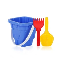 Children's Sand Play Set "Tower" 3 pcs (Tower Bucket, 15cm Rake, 16cm Shovel)