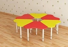 6-Section Children's Table 'Daisy' on Metal Frame, Model 30014