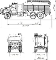 Fire Tanker AC 4.0-70 (4320) Model 009-UPZ, Type UR66-02, Modification UR66BJ