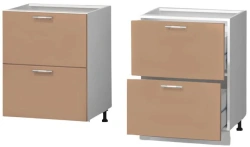 Kitchen Cabinet Table with 2 Drawers