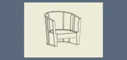 Office Chair with Wooden Frame TV-AKDK-2.15.01