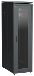 LINEA N 42U Network Cabinet 19" with Glass Door, Black, 600x1000mm