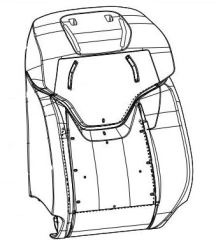 Passenger Seat Back Cushion Padding with Airbag 6905210AST01A