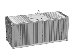 Open-Top Container 1CC with Removable Hard Roof for Steel Transport, Model AVM-04