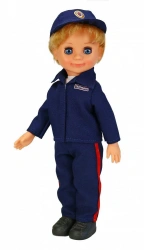 Police Officer Boy Doll V3877 - Plastic Toy for Kids