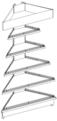 Single-Sided Corner Shelving Unit for Retail Store ST4-UN
