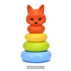 Colorful Pyramid Toy for Toddlers - 4 Rings