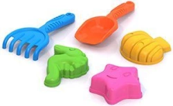 Sand Play Set No. 2 - Wave Shovel, Wave Rake, Sea Molds (3 pcs)