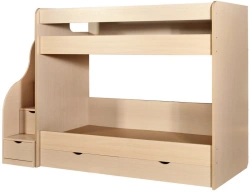 Double-Decker Bed with Ladder by Edelwood