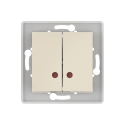 CADUCEUS ALING PRESTIGE Two-Way Switch with Indicator, 10AX, 250V, Beige, Model 6026.9
