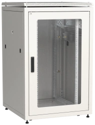 LINEA N 24U Floor-Standing Cabinet 800x800mm with Glass Front Door