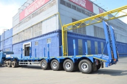 Heavy-Duty Semi-Trailer Politrans 94184-083 with Sliding Metal Platform
