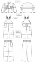 Men's Protective Suit for General Industrial Contamination and Mechanical Impact